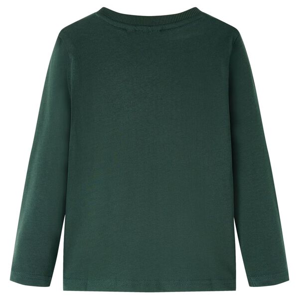 Kids' T-shirt with Long Sleeves Dark Green 104