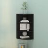 vidaXL Wall Corner Shelf Black 30x31.5x60 cm Engineered Wood
