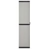 vidaXL Garden Storage Cabinet with 3 Shelves Grey&Black 68x40x168 cm