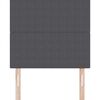 vidaXL LED Headboard with LED Strip Lights Dark grey 80 cm Fabric