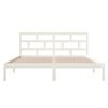 vidaXL Bed Frame without Mattress White Small Double Solid Wood