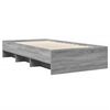 vidaXL Bed Frame without Mattress Grey Sonoma 75x190 cm Small Single Engineered Wood