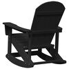 vidaXL Adirondack Rocking Chairs 2 pcs Black HDPE