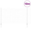 vidaXL Fence with Post Silver 1.4 x 10 m Steel