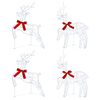 vidaXL Christmas Reindeer 4 pcs 80 LEDs Cold White 43 x 19 x 65 cm