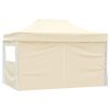 vidaXL Foldable Tent Pop-Up with 4 Side Walls 3x4.5 m Cream White