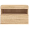 vidaXL TV Wall Cabinet with LED Lights Sonoma Oak 60x30x40 cm
