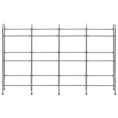 vidaXL Storage Shelf for 12 Crates Silver 190x33x116 cm Steel