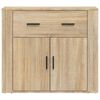 vidaXL Sideboard Sonoma Oak 80x33x70 cm Engineered Wood