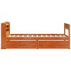 vidaXL Bed Frame without Mattress Wax Brown 75x190 cm Small Single Solid Wood Pine