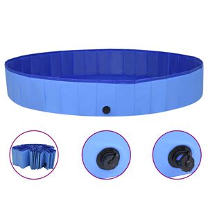 vidaXL Dog Swimming Pool | Blue | PVC | 200 x 30 cm | Collapsible