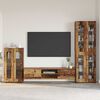 vidaXL TV Cabinet Set with Drawer FLORIN Old Wood Engineered Wood