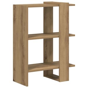 vidaXL Bookshelf 2-Tier 52 x 25 x 71.5 cm Engineered Wood Artisan Oak