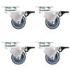 vidaXL 24 pcs Twin-wheel Swivel Casters 50 mm