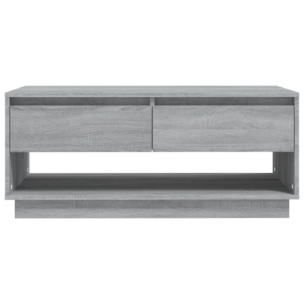vidaXL Coffee Table Grey Sonoma 102.5x55x44 cm Engineered Wood
