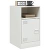 vidaXL Bedside Cabinet White 34.5x39x62 cm Steel
