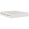 vidaXL Bed Frame with Headboard White 200 x 200 cm Solid Pine Wood