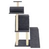 vidaXL Cat Tree with Sisal Scratching Posts Dark Grey 110.5 cm