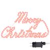 vidaXL Christmas Sign with 216 LEDs Red 99 x 55 x 13 cm Iron