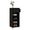 vidaXL Shoe Cabinet Black 40x36x105 cm Engineered Wood