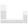 vidaXL 4 Piece TV Wall Units with LED White Engineered Wood