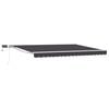 vidaXL Manual Awning Frame with LEDs White and Anthracite 4.5 x 3.5 m