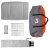 vidaXL Camping Tent Grey and orange 475 x 475 x 235 cm Polyester