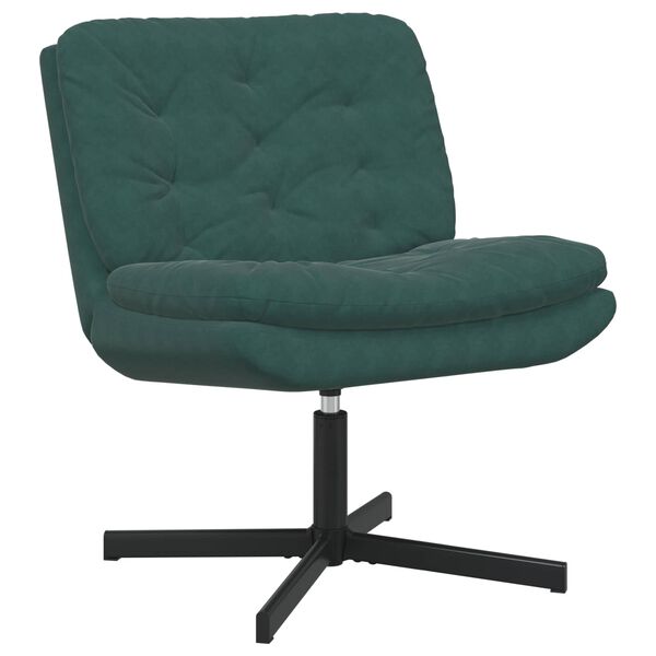 vidaXL Swivel Relaxing Chair Dark Green 63 x 75 x 76 cm Velvet