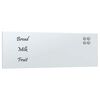 vidaXL Wall-mounted Magnetic Board White 80x30 cm Tempered Glass