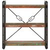 vidaXL 3-Tier Bookcase 77x30x80 cm Solid Wood Reclaimed and Iron