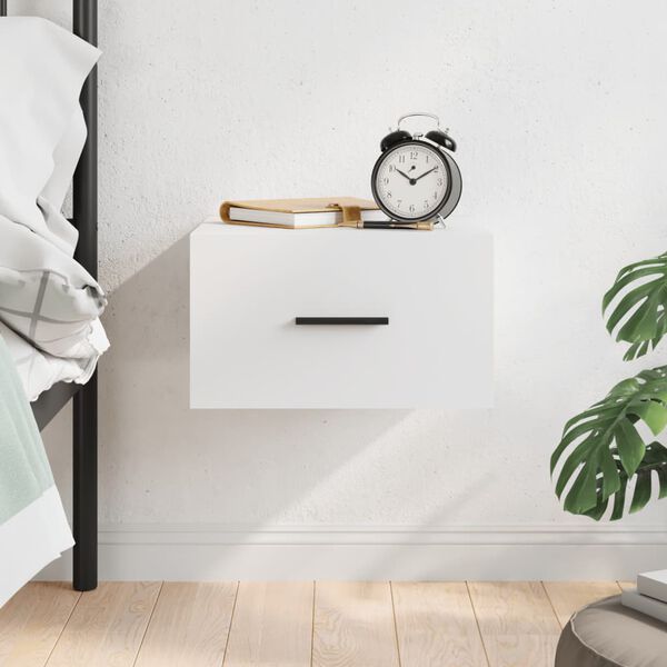 vidaXL Wall-mounted Bedside Cabinet White 35x35x20 cm
