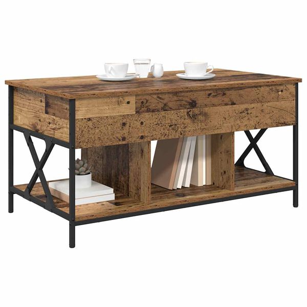vidaXL Coffee Table Old Wood 100 x 55 x 48.5 cm Engineered Wood