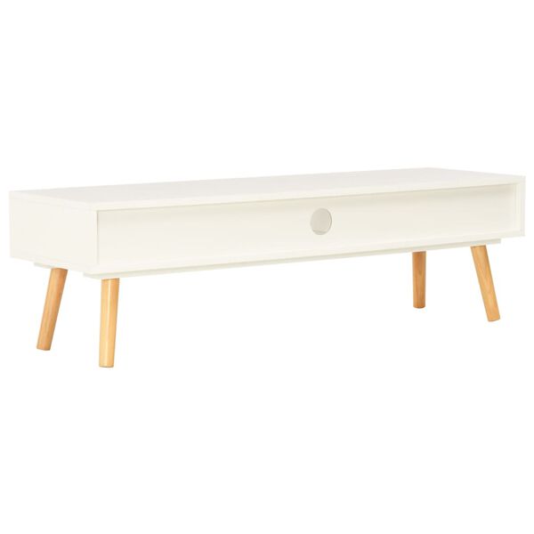 vidaXL TV Cabinet White 120x35x35 cm Solid Pinewood