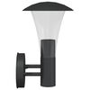 vidaXL Outdoor Wall Light Black Stainless Steel