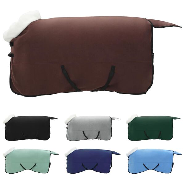 vidaXL Horse Blanket Full Dark Brown 155 cm Polar fleece