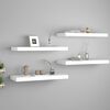 vidaXL Floating Wall Shelves 4 pcs White 60x23.5x3.8 cm MDF