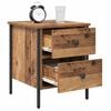 vidaXL Bedside Cabinet with Drawer Old wood 40 x 42 x 50 cm