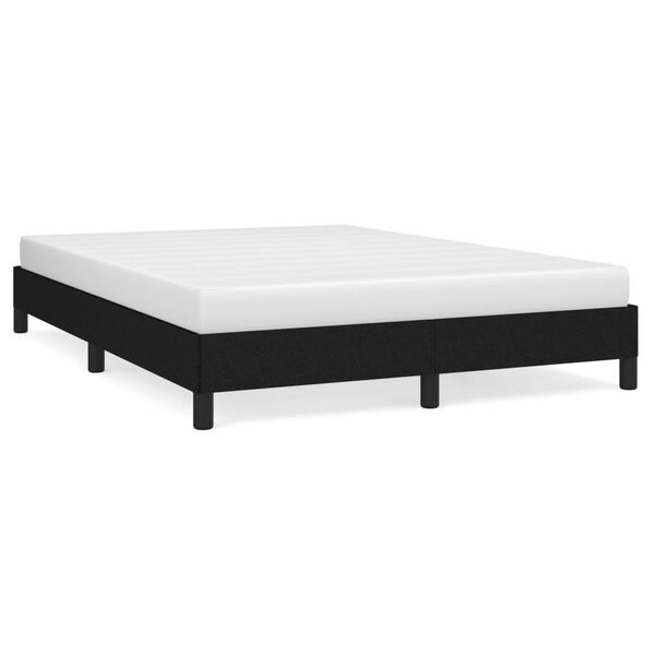 vidaXL Bed Frame without Mattress Black 135x190 cm Double Double Fabric