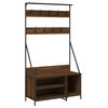 vidaXL Clothes Rack with Shoe Storage Brown Oak 100x41x184 cm