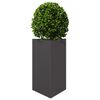 vidaXL Garden Planters 2 pcs Black Triangular 50x43x75 cm Steel