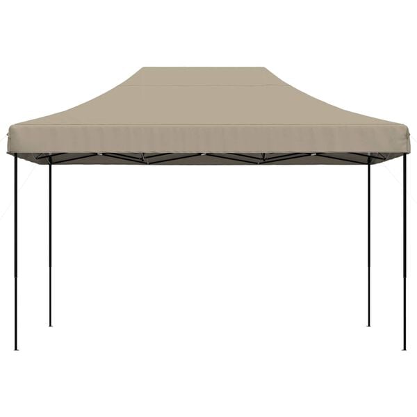 vidaXL Party Tent Folding Taupe 279 x 410 x 315 cm Oxford Fabric