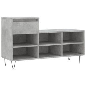 vidaXL Shoe Cabinet Concrete Grey 102x36x60 cm Engineered Wood