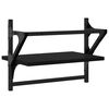 vidaXL Wall Shelves with Bars 2 pcs Black 40x25x30 cm