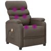 vidaXL Wing Back Massage Reclining Chair Grey Faux Leather