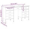 vidaXL Work Cabinet with Drawer 3 pcs Red 150 x 55 x 85 cm