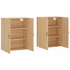 vidaXL Wall Mounted Cabinets 2 pcs Sonoma Oak 69.5x34x90 cm