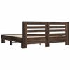 vidaXL Bed Frame without Mattress Brown Oak 200x200 cm