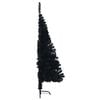 vidaXL Artificial Pre-lit Christmas Tree Black 150 cm PVC