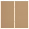 vidaXL Bulletin Board Folding Brown 100 x 100 x 1.4 cm Solid pine wood