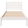 vidaXL Bed Frame with Headboard White 80 x 210 cm Solid Pine Wood